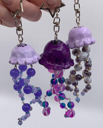 Jellyfish Keychains Purple