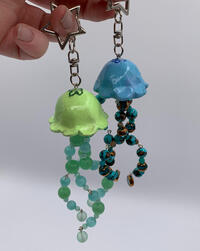 Jellyfish Keychains blue/green