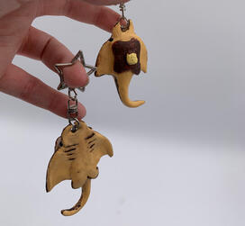 Manta Ray Sea Pancake Keychain