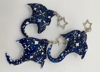 manta ray constellation keychains